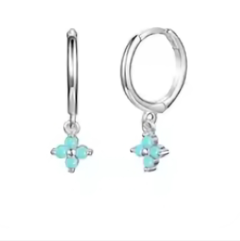 Price Dropped  925sterling silver gorgeous turqouise earrings
